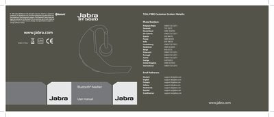 Jabra BT5020 Bluetooth Headset User Manual