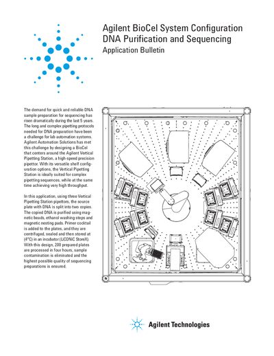 Agilent BioCel System Configuration Application Bulletin - cover page