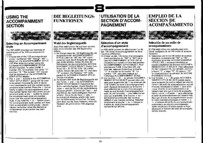 Roland PSR-4600 Workstation Accompaniment Section Guide