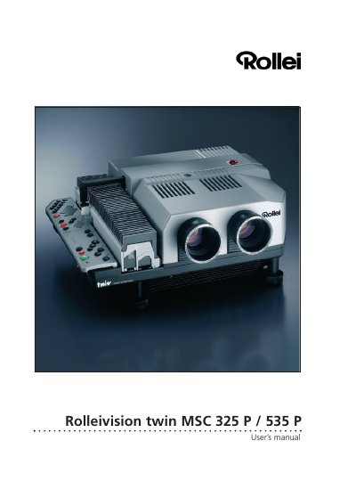 Rollei MSC 325 P / 535 P Projector User Manual