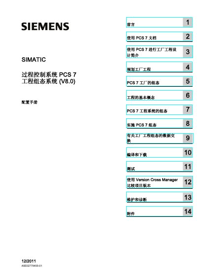 Siemens PCS 7 Process Control System Engineering Configuration Manual - cover page