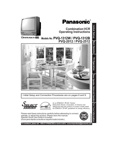 Panasonic PVQ-1312W Manual - cover page