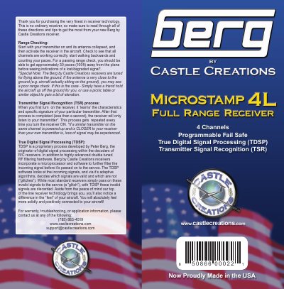 Castle Creations MICROSTAMP 4L Full Range Receiver User Manual - cover page