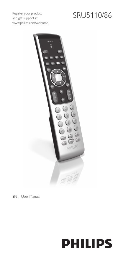 Philips SRU5110/86 Universal Remote User Manual - cover page