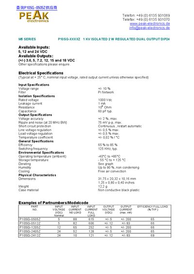 PEAK electronics M5 SERIES handbook - cover page