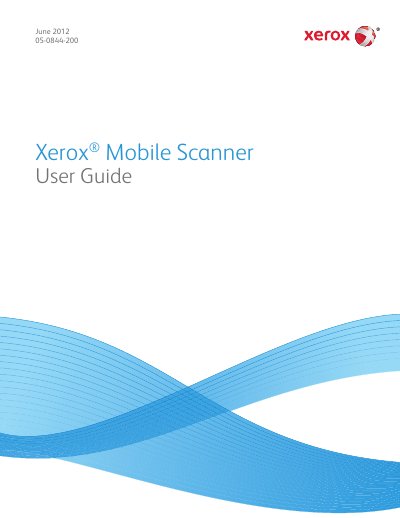 Xerox Mobile Scanner 05-0844-200 User Guide - cover page