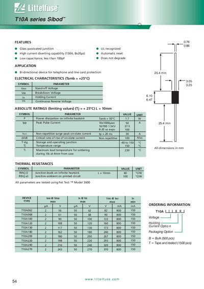 Littelfuse T10A Series Handbook - cover page