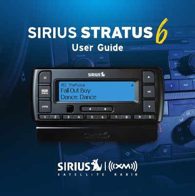 SIRIUS XM Stratus 6 User Manual - cover page