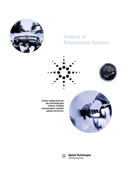 Agilent Analysis of Reformulated Gasoline Manual - cover page