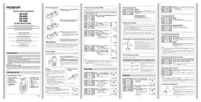 Olympus VN-6500 User Manual - cover page