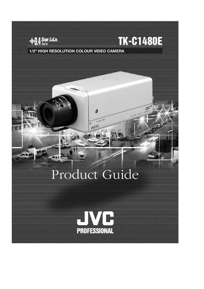 JVC TK-C1480E Product Guide - cover page
