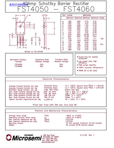 Microsemi FST4050-FST4060 handbook - cover page