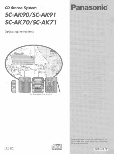 Panasonic SC-AK90/SC-AK91/SC-AK70/SC-AK71 Operating Instruction - cover page
