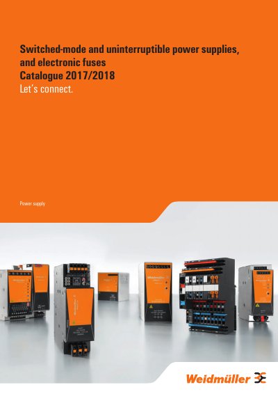 Weidmüller Power Supply 4.3 Product Catalog - cover page