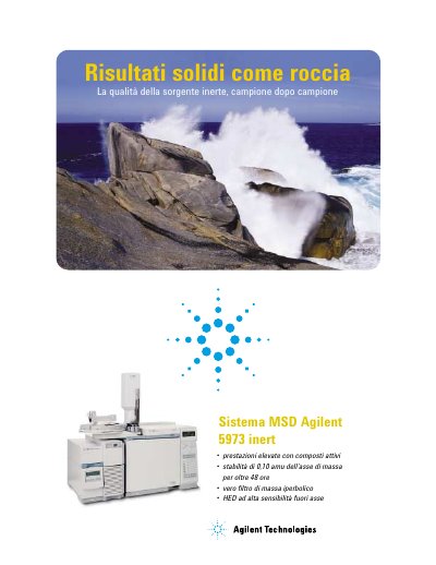 Agilent Technologies 5973 Inert MSD Product Leaflet
