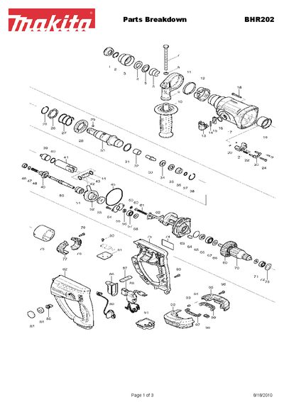 Makita UC3020A UC3520A UC4020A Parts List - cover page