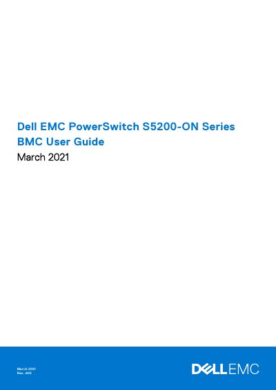 Dell EMC S5200-ON Series BMC User Manual