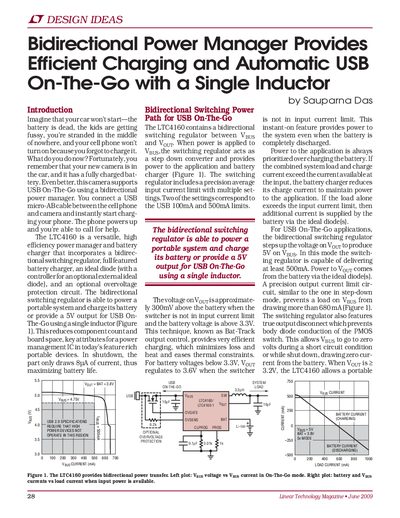 Analog Devices LTC4160 Bidirectional Power Manager Datasheet - cover page