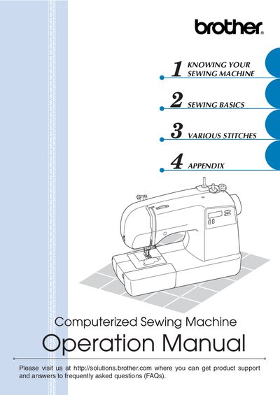 Brother Computerized Sewing Machine Operation Manual - cover page