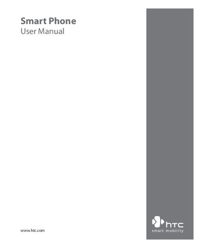 HTC Smartphone User Manual - cover page