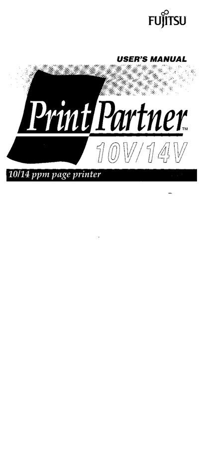 Fujitsu PrintPartner 10v/14v User Manual - cover page