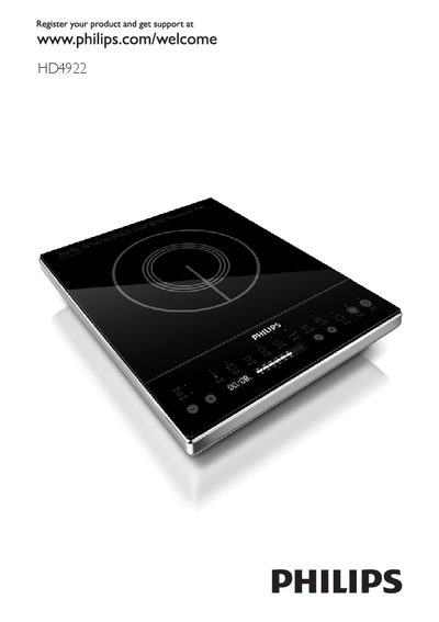 Philips HD4922 Induction Cooker User Manual - cover page