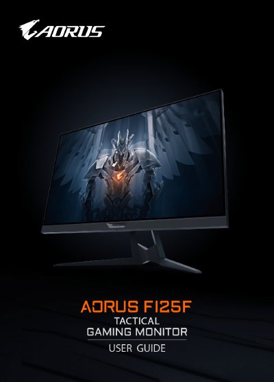 GIGABYTE AORUS FI25F LCD Monitor User Manual - cover page