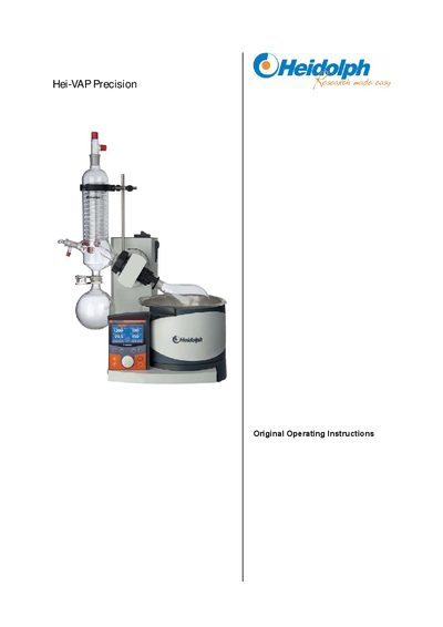 Heidolph Hei-VAP Precision Operating Instructions - cover page