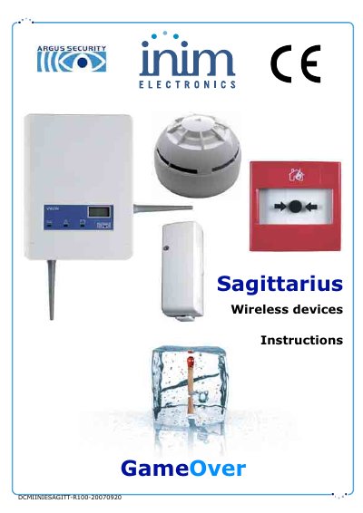 VEGA SAGITTARIUS Wireless Devices User Manual - cover page