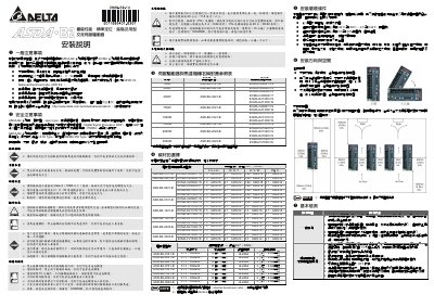 Delta ASDA-B2 Servo Drive Installation Manual - cover page