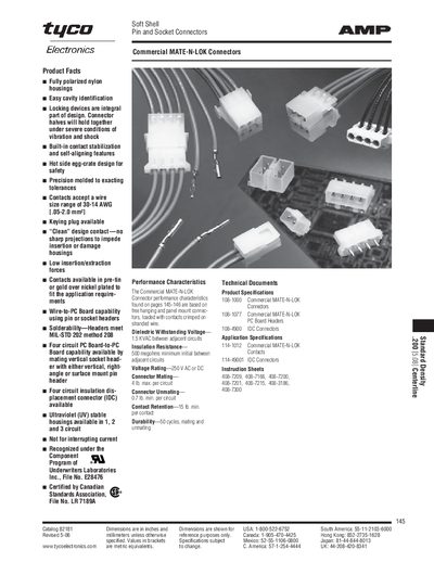 Tyco Electronics Commercial MATE-N-LOK Connectors Handbook - cover page