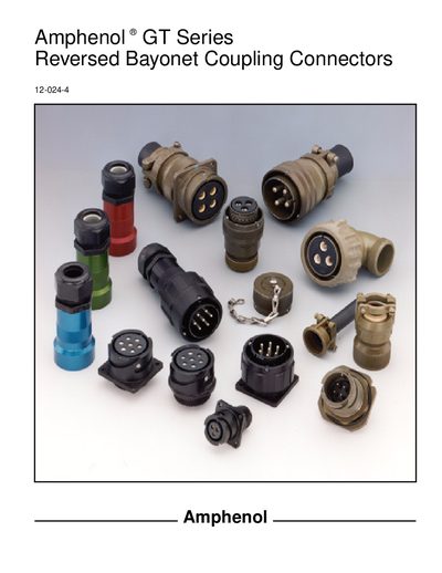 Amphenol GT Series Reversed Bayonet Coupling Connectors Handbook - cover page