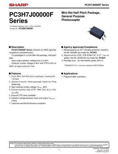 SHARP OC3H7J00000F Series Manual - cover page