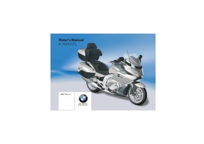 BMW K1600GTL Rider's Manual