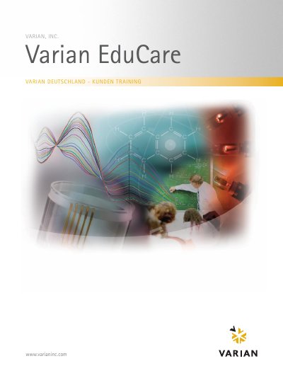 5990-6193_Varian Deutschland - Kunden Training Manual - cover page