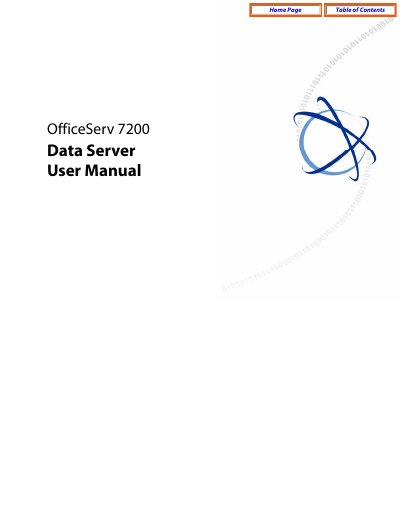 Samsung OfficeServ 7200 Data Server User Manual - cover page