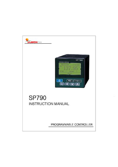 Samwontech SP790 User Manual - cover page