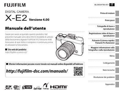 FUJIFILM X-E2 Digital Camera User Manual