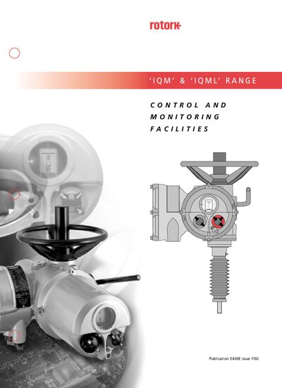 Rotork IQM/IQML Control and Monitoring Facilities Manual - cover page