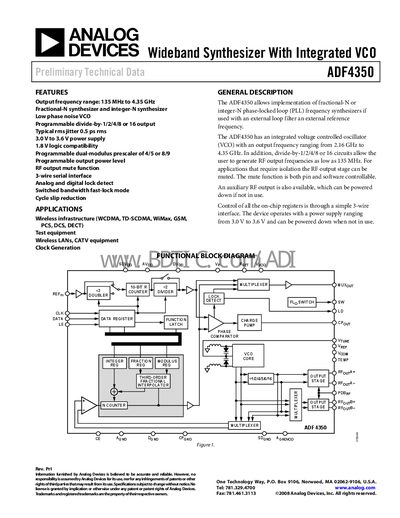 Analog Devices ADF4350 Handbook - cover page