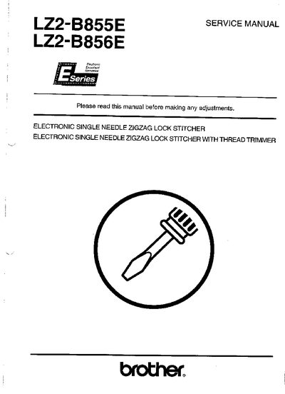 Brother LZ2-B855E / LZ2-B856E Service Manual - cover page