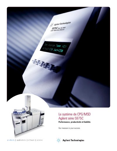 Agilent French version - 5975C Seriers GC/MSD - 5989-7827FR Manual - cover page