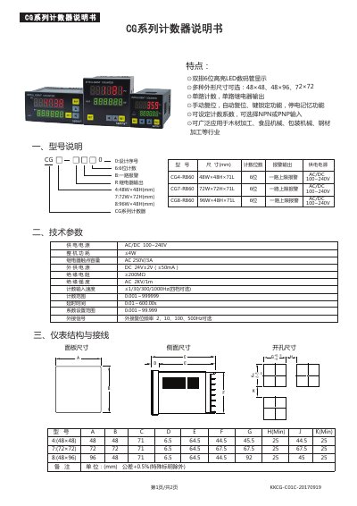 CG Series Counter User Manual