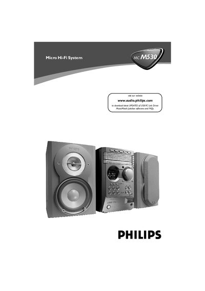Philips MCM530/21 Micro Hi-Fi System User Manual - cover page