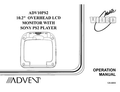 Sony ADV10PS2 Player User Manual - cover page