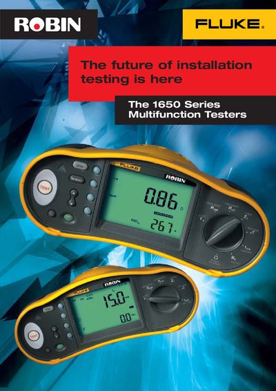 Fluke 1650 Series Multifunction Installation Tester User Manual - cover page