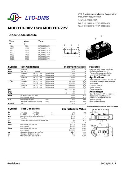 LTO-DMS MDD310-08V thru MDD310-22V handbook - cover page