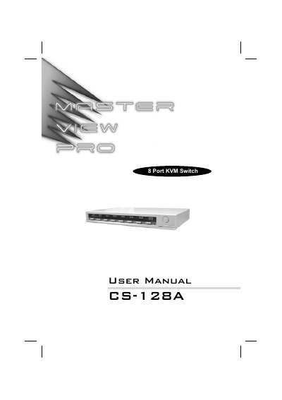 ATEN CS-128A User Manual - cover page
