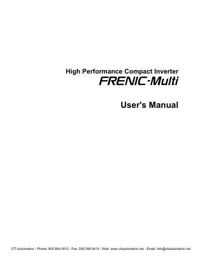 EQ SERIES EQ5 AC Drive Manual - cover page
