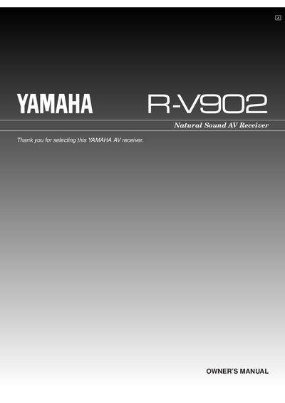 Yamaha RV902 Owner's Manual - cover page